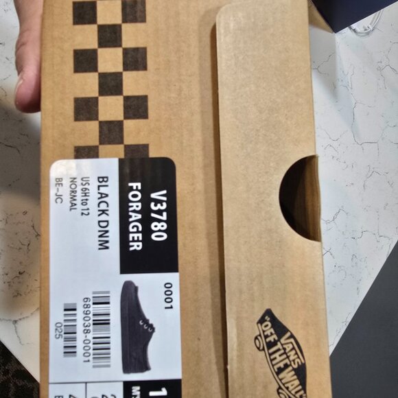 Vans Forager Low Cut Black Denim Black V3780 Men's Size 10 LOAFER BOAT SHOE NEW - Picture 10 of 13